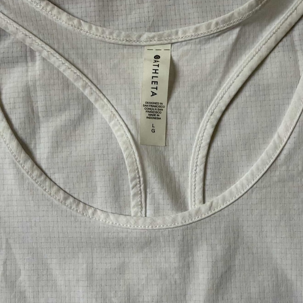 Athleta White Racerback Tank - Picture 3 of 3